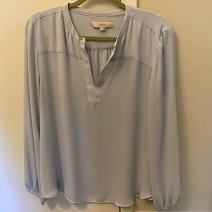 Powder blue long sleeve blouse from Loft